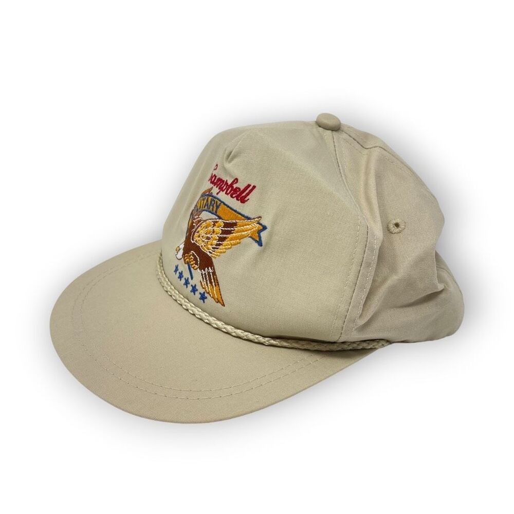 Campbell Military Eagle Rope Trucker Hat Cap K Brand Made in USA OSFM